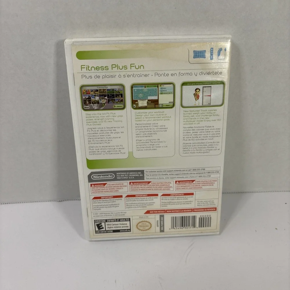 Wii Fit Plus Wii Game 2009 Complete CIB w/Manual Tested Working Nintendo